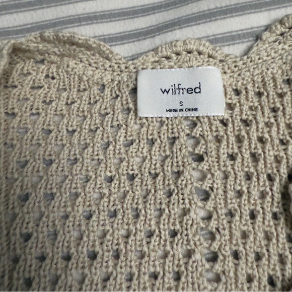 Aritzia Wilfred Crochet Caraway Cardigan Size S - Picture 8 of 14